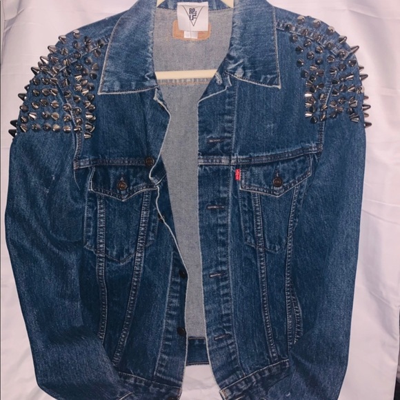 levi's studded denim jacket